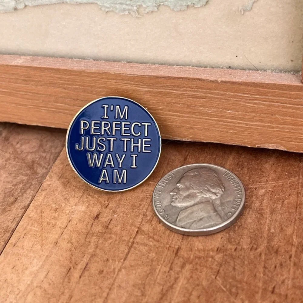 Enamel Statement Pin - Navy 